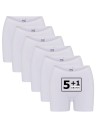 Beeren Dames boxershort Softly met lange pijp 6Pack Wit