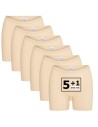 Beeren Dames boxershort Softly met lange pijp 6Pack Beige