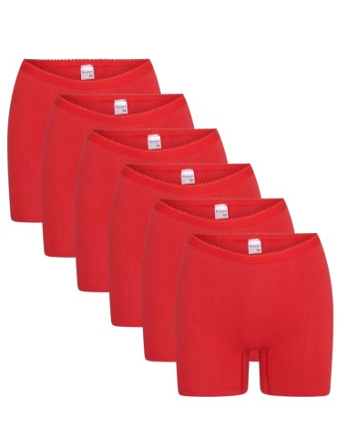 Beeren Dames boxershort Softly met lange pijp 6Pack Rood