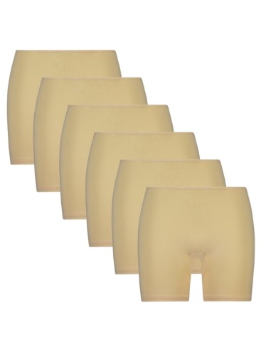 Beeren Dames boxershort Elegance met lange pijp 6Pack Beige