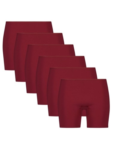 Beeren Dames boxershort Elegance met lange pijp 6Pack Rood