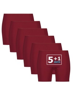 Beeren Dames boxershort Elegance met lange pijp 6Pack Rood