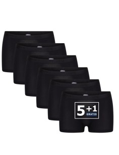 Beeren Dames boxershort Young 6Pack Zwart