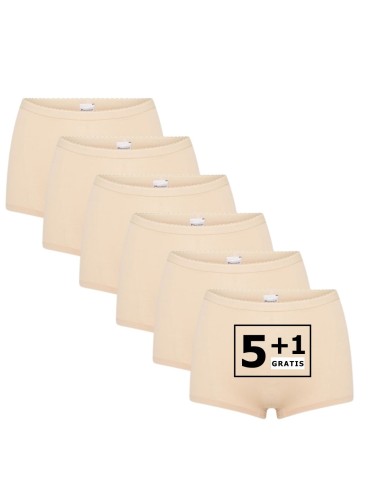 Beeren Dames boxershort Comfort Feeling 6Pack Beige