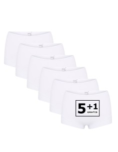 Beeren Dames Short Elegance 6Pack Wit