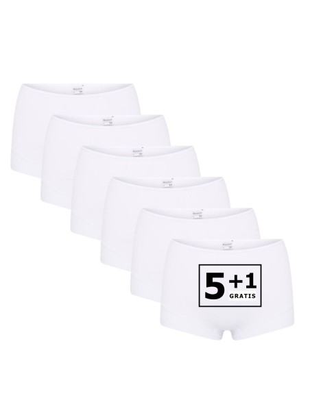 Beeren Dames Short Elegance 6Pack Wit