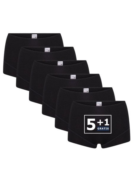 Beeren Dames Short Elegance 6Pack Zwart