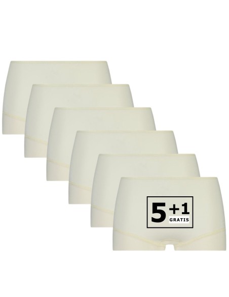 Beeren Dames Short Elegance 6Pack Ivoor