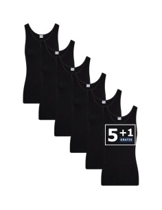 Beeren Dames hemd Comfort Feeling 6Pack Zwart