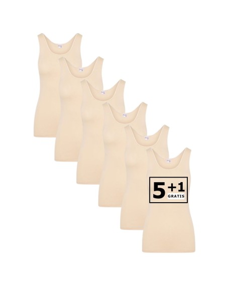 Beeren Dames hemd Comfort Feeling 6Pack Beige