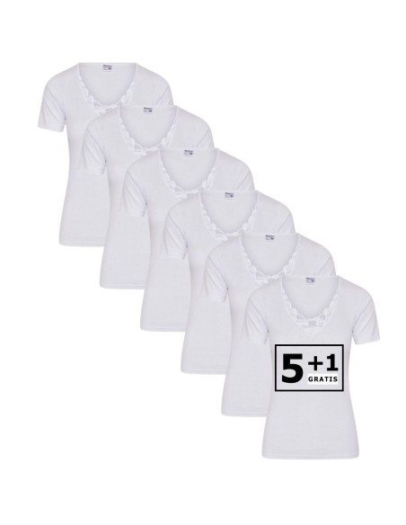 Beeren Dames onderblouse Beatrix K.M. 6Pack Wit