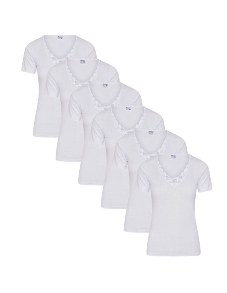 Beeren Dames onderblouse Beatrix K.M. 6Pack Wit