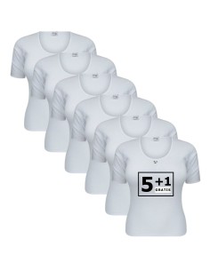Beeren Dames onderblouse K.M. M3000 6Pack Wit