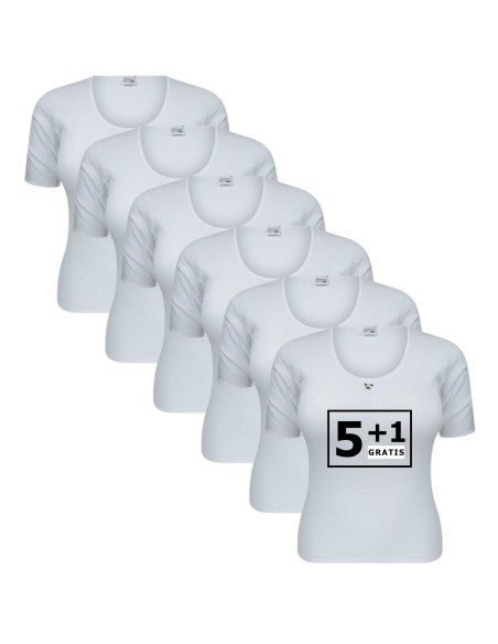 Beeren Dames onderblouse K.M. M3000 6Pack Wit
