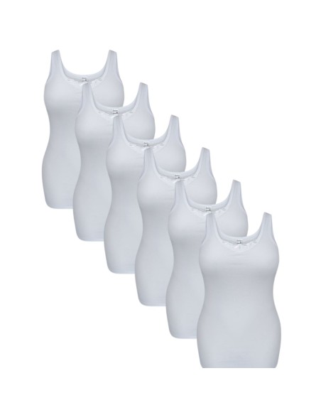 Beeren Dames hemd Angela 6Pack Wit
