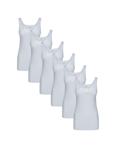 Beeren Dames hemd Viola 6Pack Wit