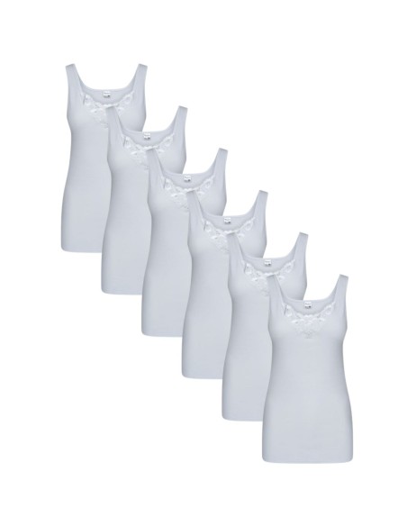 Beeren Dames hemd Viola 6Pack Wit