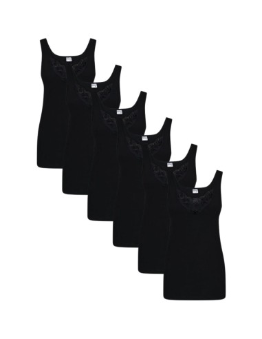 Beeren Dames hemd Viola 6Pack Zwart