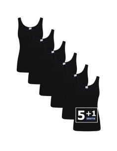 Beeren Dames hemd Madonna 6Pack Zwart