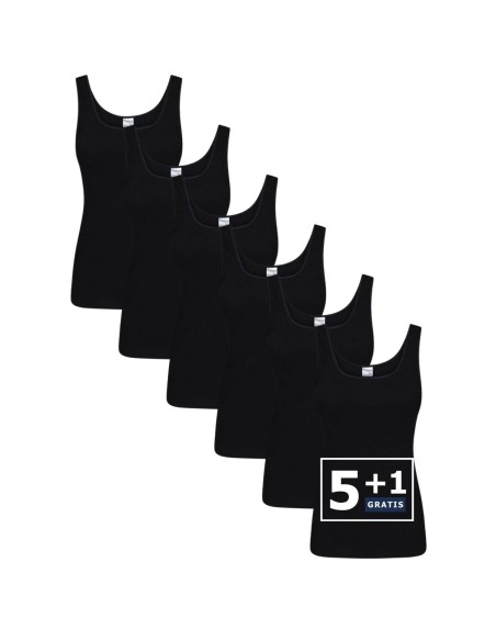 Beeren Dames hemd Madonna 6Pack Zwart
