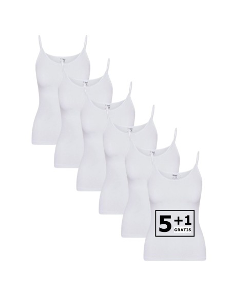 Beeren Dames Top Young 6Pack Wit