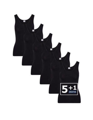Beeren Dames hemd Young 6Pack Zwart
