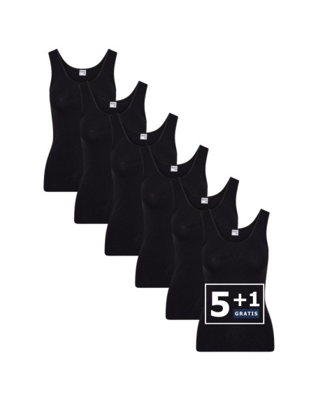 Beeren Dames hemd Young 6Pack Zwart Beeren Dames hemd Young 6Pack Zwart