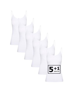 Beeren Dames Top Elegance 6Pack Wit