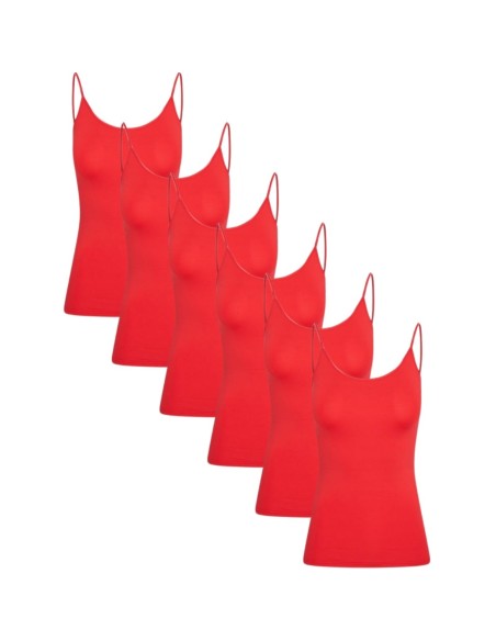 Beeren Dames Top Elegance 6Pack Rood