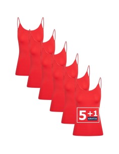 Beeren Dames Top Elegance 6Pack Rood
