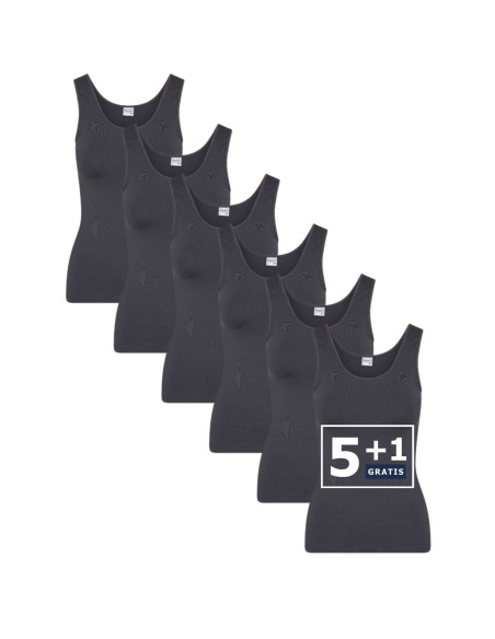 Beeren Dames hemd Elegance 6Pack Grijs