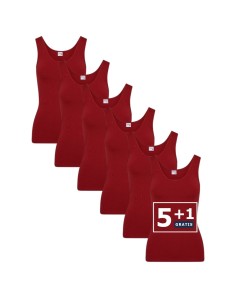 Beeren Dames hemd Elegance 6Pack Donker Rood