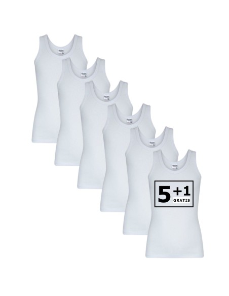 Beeren Jongens singlet M3000 6Pack Wit Beeren Jongens singlet M3000 6Pack Wit
