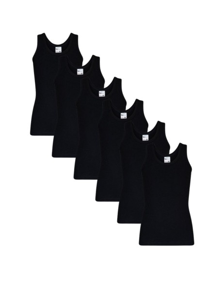 Beeren Jongens singlet M3000 6Pack Zwart