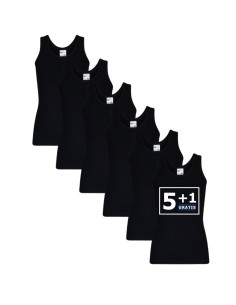 Beeren Jongens singlet M3000 6Pack Zwart