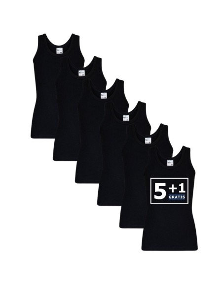 Beeren Jongens singlet M3000 6Pack Zwart