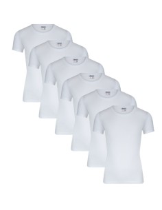 Beeren Jongens T-shirt ronde hals M3000 6Pack Wit