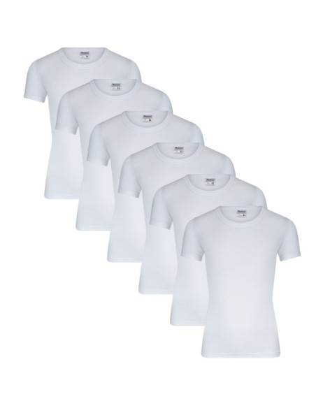 Beeren Jongens T-shirt ronde hals M3000 6Pack Wit Beeren Jongens T-shirt ronde hals M3000 6Pack Wit