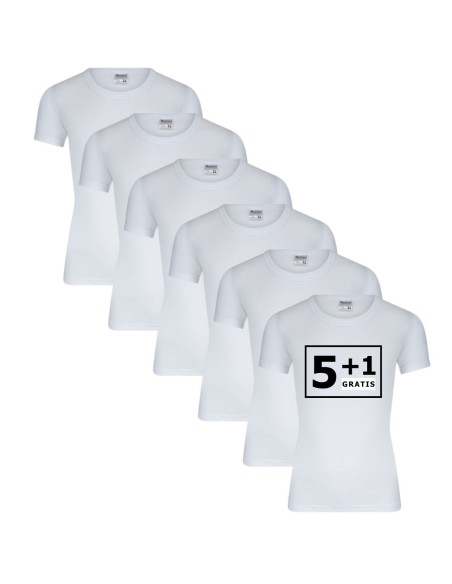 Beeren Jongens T-shirt ronde hals M3000 6Pack Wit Beeren Jongens T-shirt ronde hals M3000 6Pack Wit