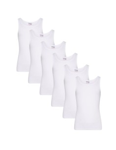 Beeren Jongens singlet Comfort Feeling 6Pack Wit