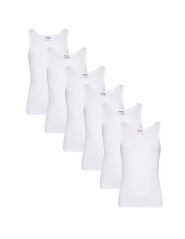Beeren Jongens singlet Comfort Feeling 6Pack Wit