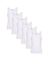 Beeren Jongens singlet Comfort Feeling 6Pack Wit