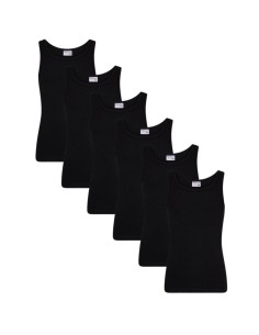 Beeren Jongens singlet Comfort Feeling 6Pack Zwart