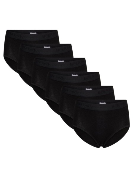 Beeren Meisjes slip Comfort Feeling 6Pack Zwart
