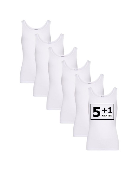 Beeren Meisjes hemd Comfort Feeling 6Pack Wit