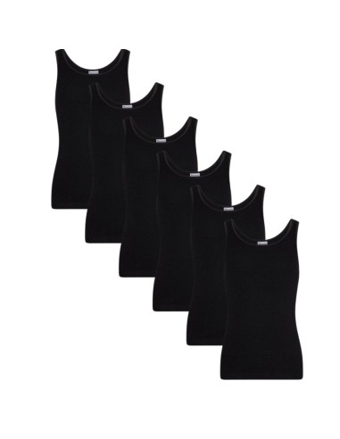 Beeren Meisjes hemd Comfort Feeling 6Pack Zwart