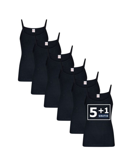 Beeren Meisjes Top Britney 6Pack Zwart
