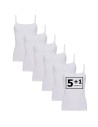 Beeren Meisjes Top Natasja (zachte micro stof) 6Pack Wit