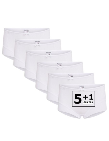 Beeren Meisjes short Elegance 6Pack Wit