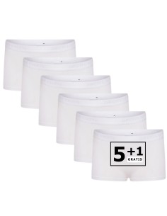 Beeren Meisjes boxershort Young 6Pack Wit